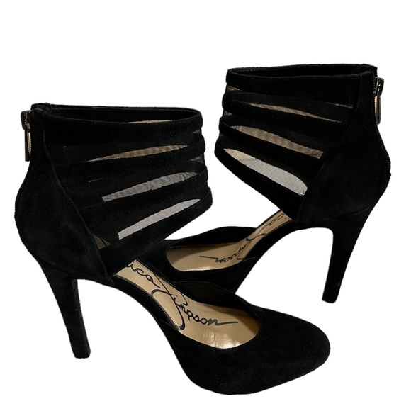 Jessica Simpson Shoes - Jessica Simpson Avalyn Vegan Suede Shoes With Hidden Platform Black Sz 8 38 Euro